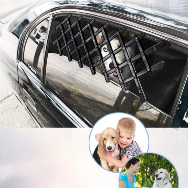 Retractable Pet Car Window Fence - Safety Grille for Travel & Ventilation in SUVs, Trucks & Cars