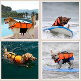 Premium Adjustable Dog Life Jacket - Reflective Safety Vest for All Sizes (Orange, Size L)