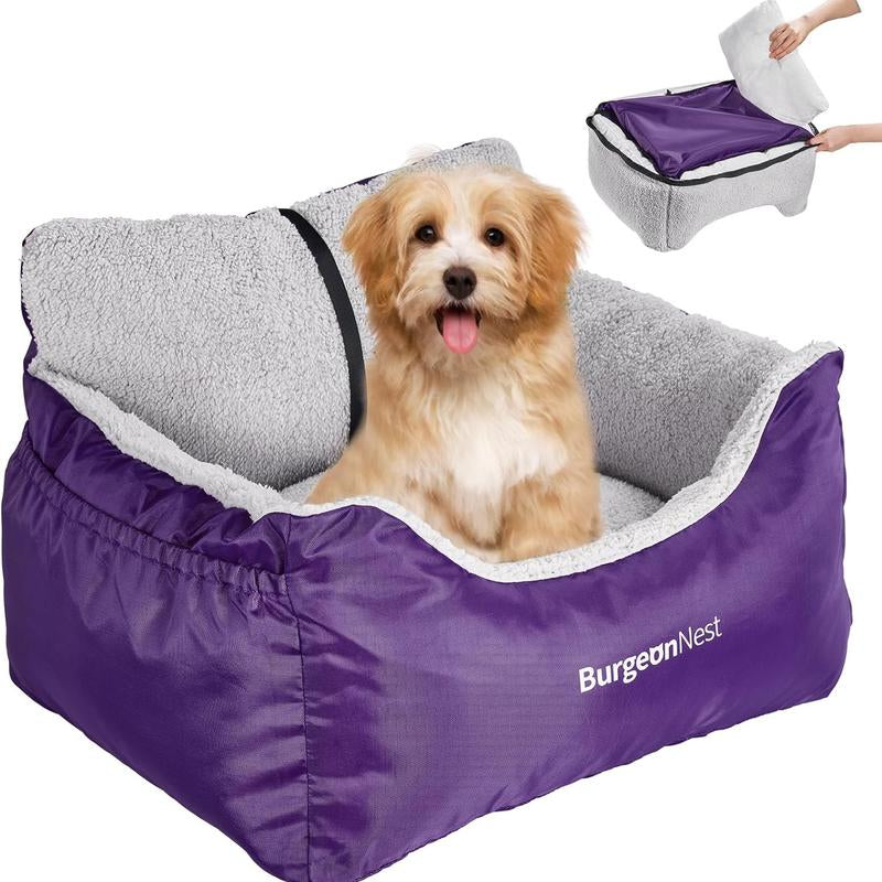  Dog Car Seat for Small Dogs, Fully Detachable and Washable 