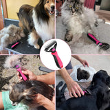 Ultimate Pet Grooming Brush - Double-Sided Deshedding & Dematting Tool for Dogs & Cats - Effortless Undercoat Rake Comb for a Healthy, Shiny Coat