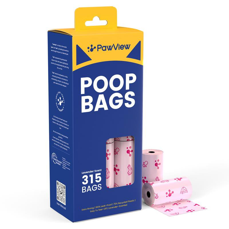 Pawview Hands-Free Retractable Dog Poop Bag Dispenser with Flashlight & Hook,