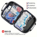 Ultimate 61-Piece Portable Pet First Aid Kit for Dogs and Cats - Essential Medical Supplies for Outdoor Travel and Camping
