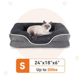 Premium Orthopedic Memory Foam Pet Bed for Small Dogs and Cats - Washable Cover, Non-Slip Base, Waterproof Liner, and Egg Crate Foam for Superior Sleep Comfort