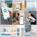 Smart Automatic Cat Feeder with Wi-Fi Connectivity and App Control for Remote Feeding, Easily Detachable for Cleaning