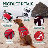 Kuoser High-Visibility Dog Life Jacket - Adjustable, Lightweight, and Reflective for Ultimate Safety and Floatation