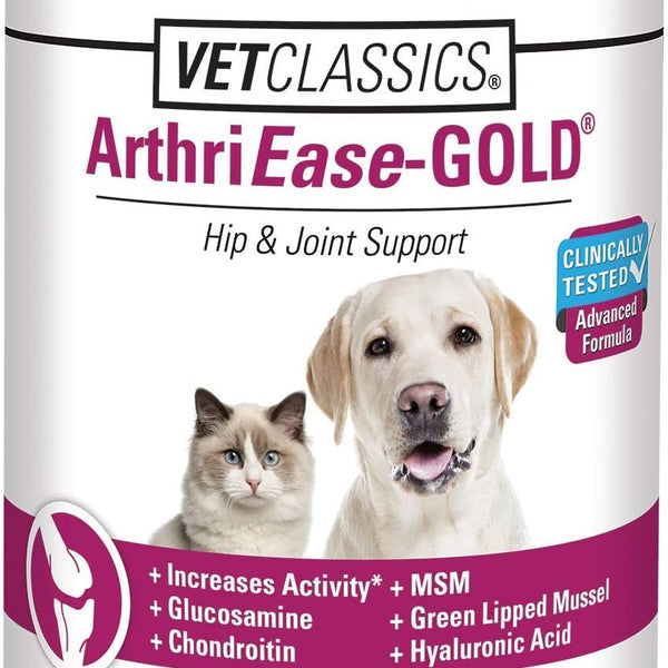 Arthriease-Gold Hip & Joint Support Powder for Dogs & Cats - Boost Flexibility & Joint Health - Antioxidant-Enriched 1 lb