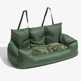 Ultimate Travel Bolster Car Seat Bed for Dogs & Cats - Safe & Comfortable Pet Carrier with Backseat Cover
