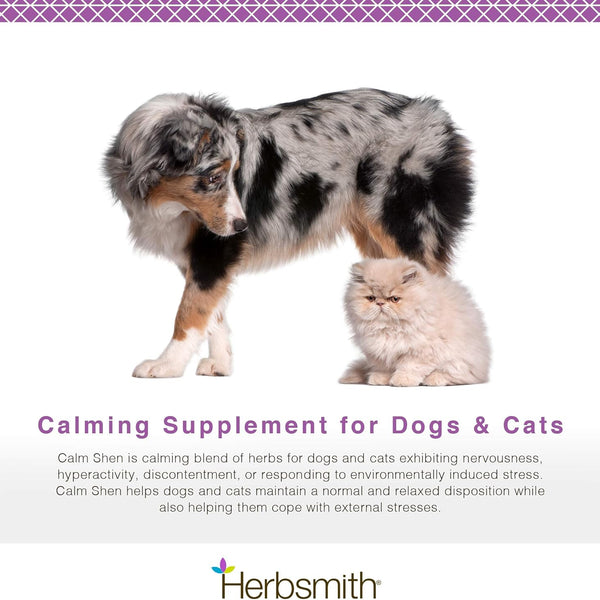Calm Shen - Natural Herbal Calming Powder for Dogs and Cats - 150G Anxiety Relief Supplement