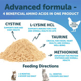 L-Lysine Powder Supplement for Cats - 900mg Immune Support Formula