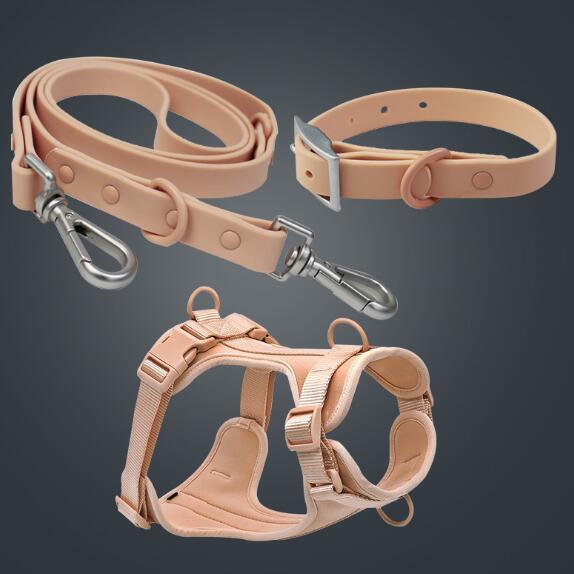 Pet Collar Anti-fouling Bite Dog Harness, Collar Combo Leash Set Waldonex