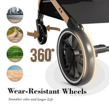 Premium Pet Stroller for Dogs & Cats - Foldable, Waterproof, with Storage Basket & Smooth Swivel Wheels for Ultimate Comfort!