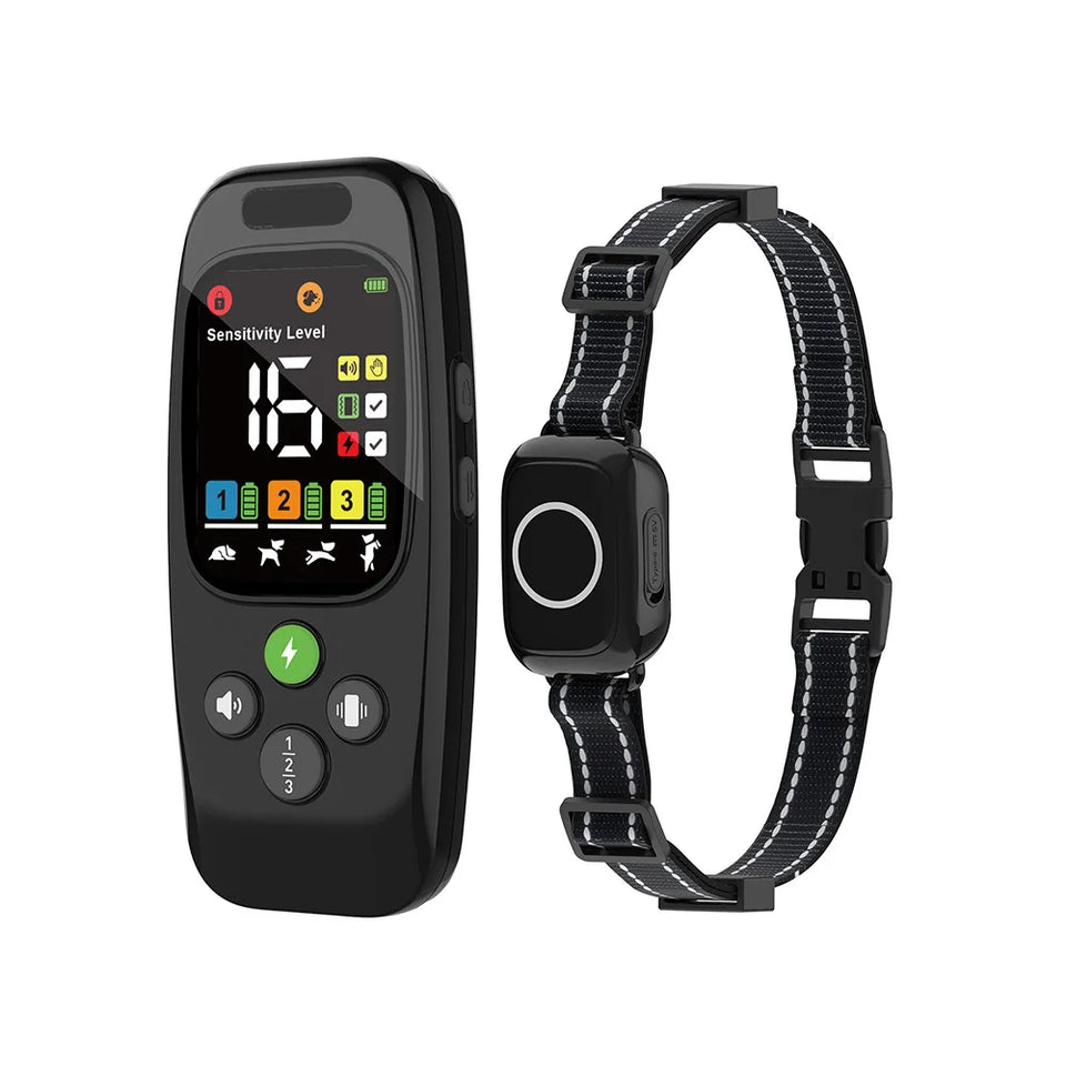 Ultimate 1000m Multifunctional Dog Training Anti-Barking Collar with Biphasic Communication Display