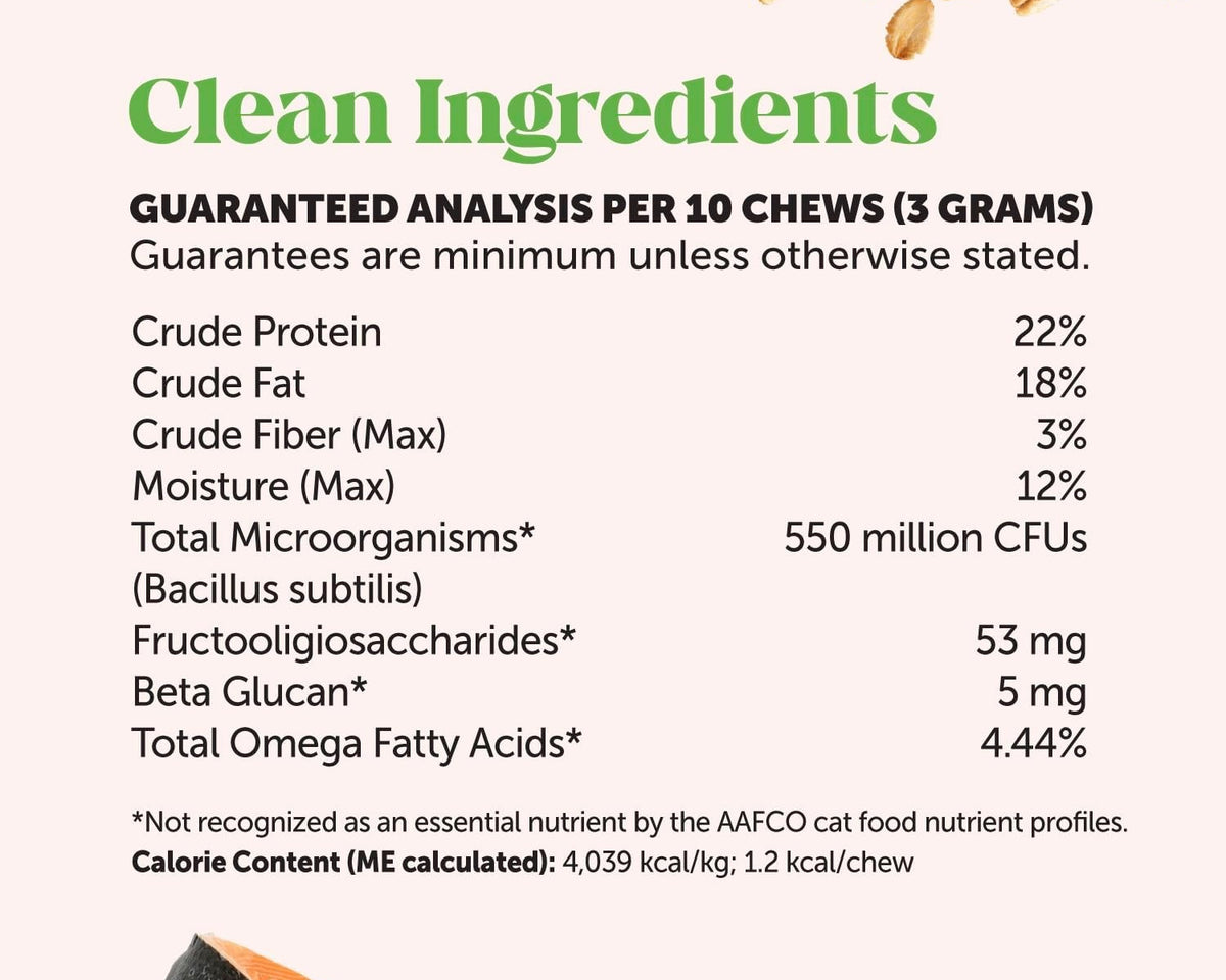 Cat Probiotics Chews - Crunchy & Creamy Treats for Gut & Immune Health