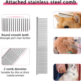 Ultimate Pet Grooming Brush - Double-Sided Deshedding & Dematting Tool for Dogs & Cats - Effortless Undercoat Rake Comb for a Healthy, Shiny Coat