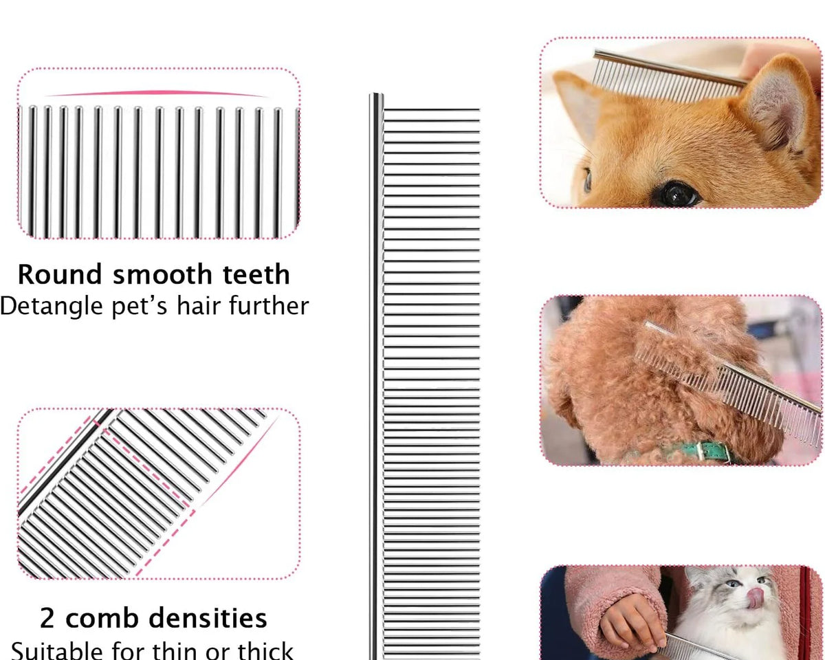 Ultimate Pet Grooming Brush - Double-Sided Deshedding & Dematting Tool for Dogs & Cats - Effortless Undercoat Rake Comb for a Healthy, Shiny Coat