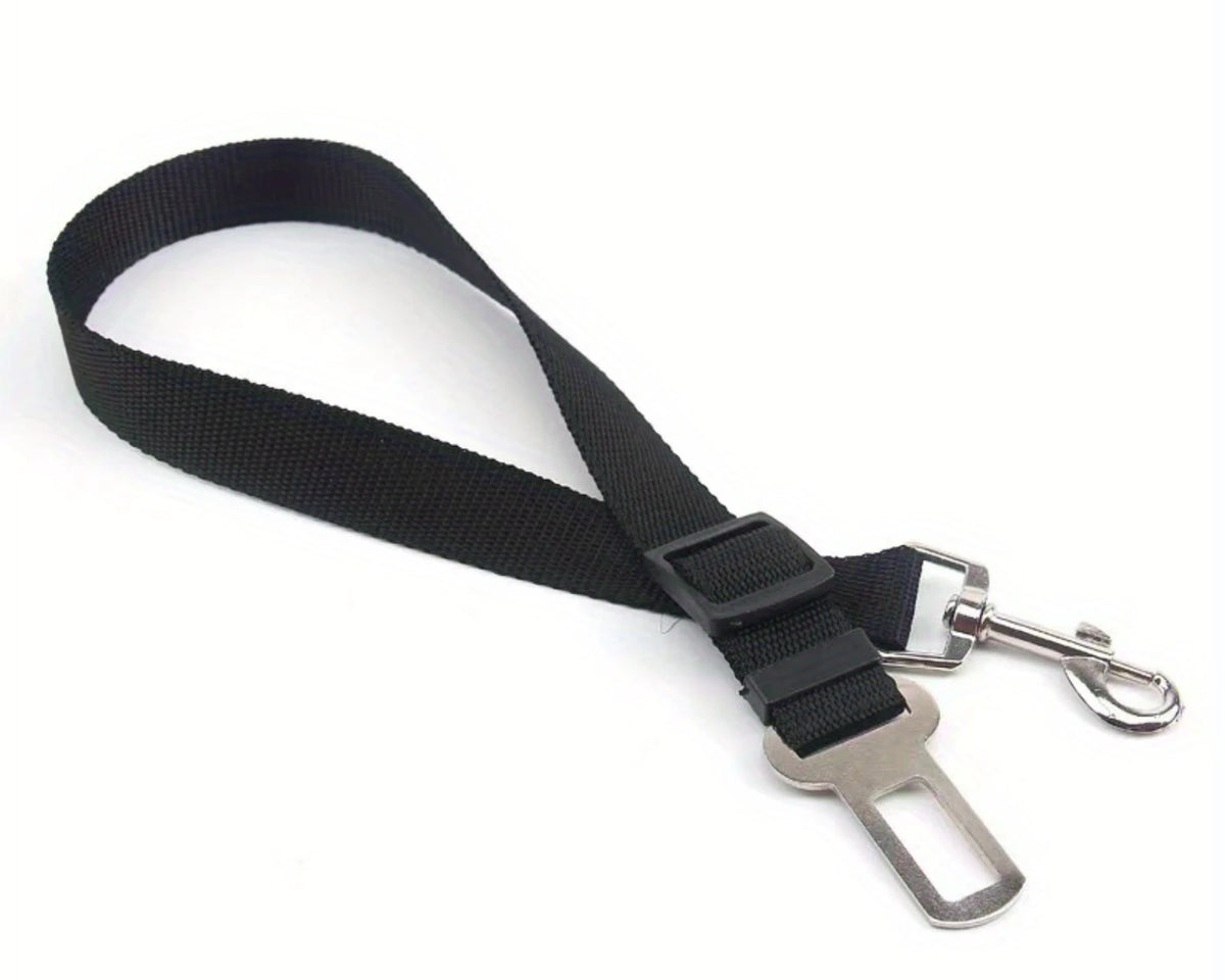 Adjustable Pet Car Seat Belt Harness - Safe Travel Leash for Dogs and Cats, Machine Washable Nylon Design