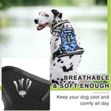 Adjustable No-Pull Dog Harness with Reflective Oxford Vest and Collar, Featuring Front/Back Leash Clips and Easy Control Handle for All Dog Sizes
