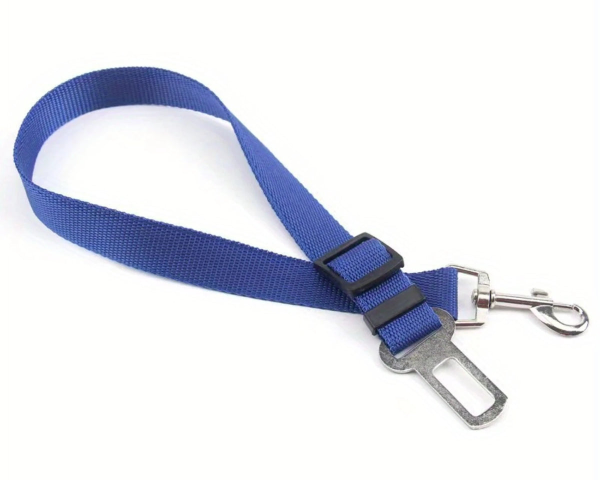 Adjustable Pet Car Seat Belt Harness - Safe Travel Leash for Dogs and Cats, Machine Washable Nylon Design