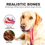 Indestructible Dog Chew Toys for Aggressive Chewers - Tough Teething Toys for Large Breeds, Natural Rubber Interactive Toys for Pet Teeth Cleaning and Boredom Relief
