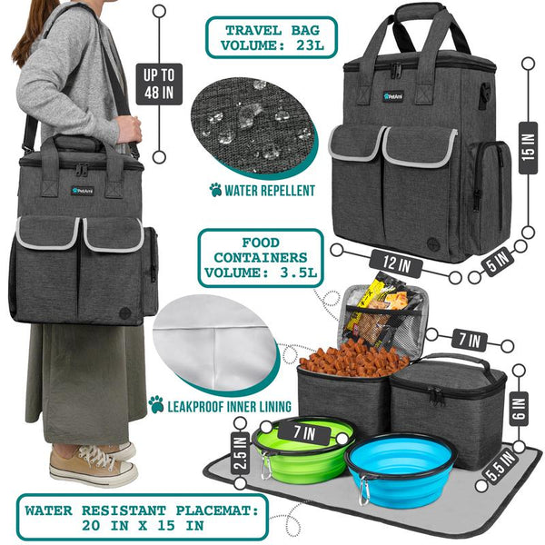 Petami Dog Travel Bag Pet Supplies Accessories Organizer