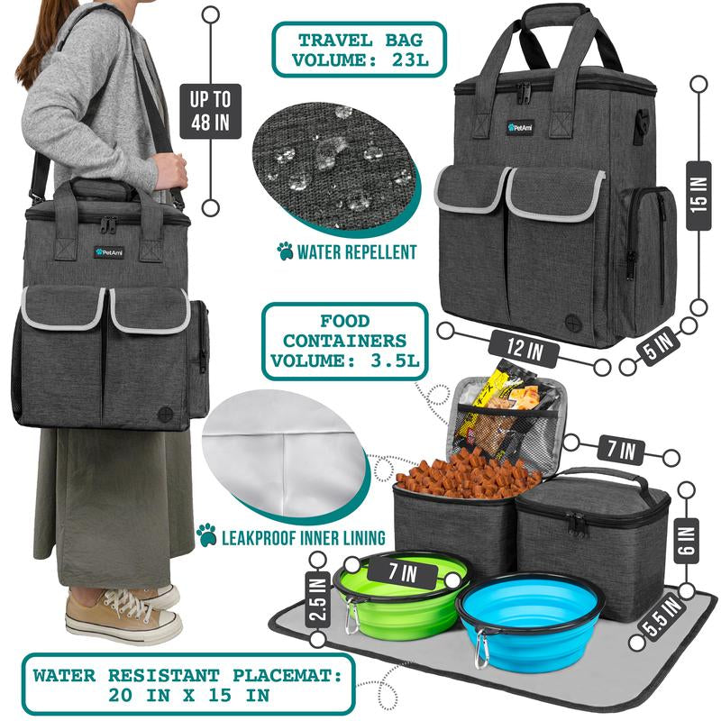 Petami Dog Travel Bag Pet Supplies Accessories Organizer