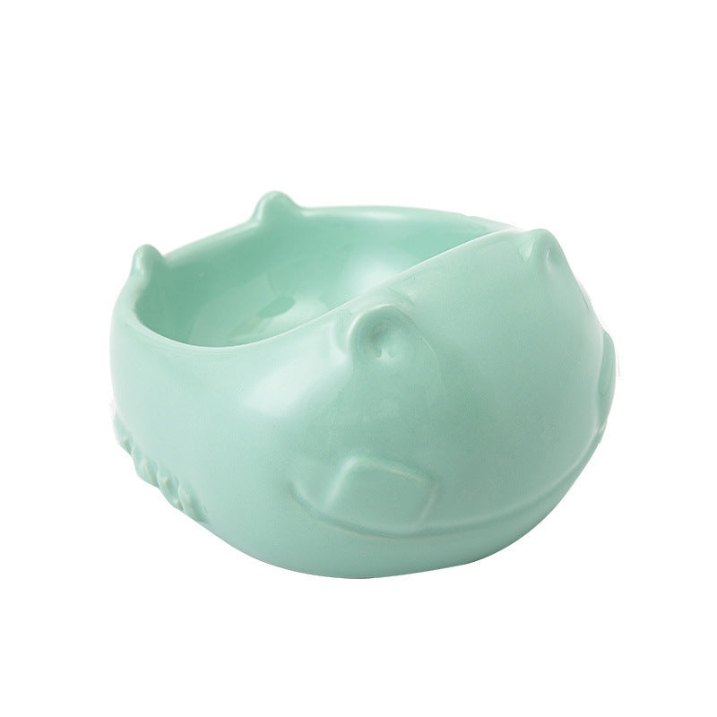 Cat Pet Bowl Ceramic Bowl Food Bowl Anti-tipping Animal Series Pet Ceramic Bowl