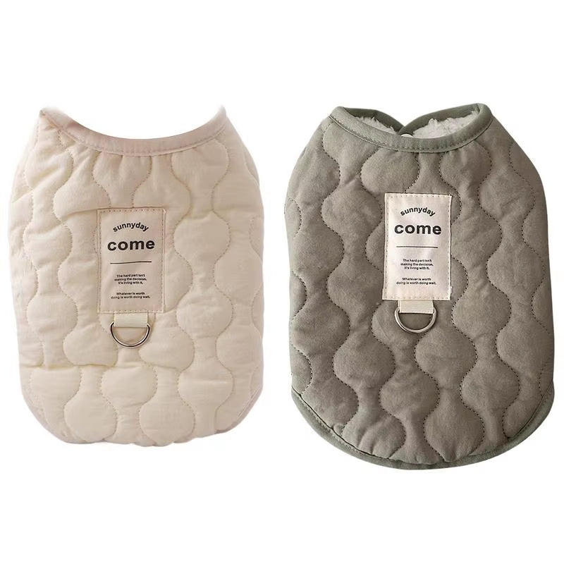 Cozy Winter Dog Coat with Harness Hole - Warm Snow Vest for Cold Weather Adventures