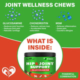 Premium Hip & Joint Soft Chews for Senior Dogs - Natural Arthritis Relief with Glucosamine, Chondroitin & Turmeric for Enhanced Mobility