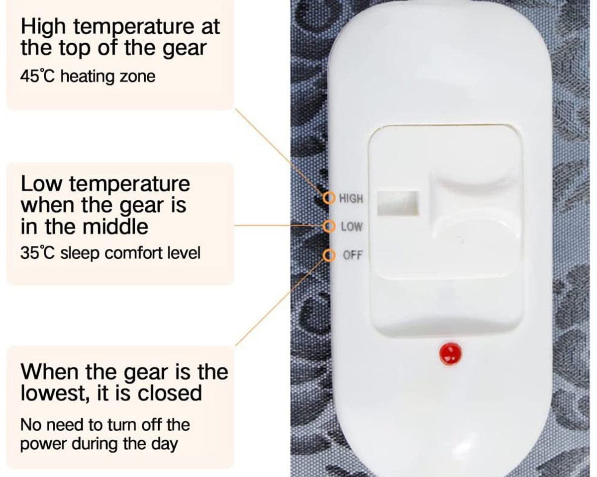 Premium Waterproof Electric Pet Heating Pad - Adjustable Temperature Bed for Cats & Dogs, Perfect for Indoor & Outdoor Use
