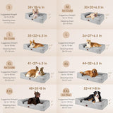 Orthopedic Dog Beds for Extra Large Dogs 44X32Inch, Waterproof Memory Foam XL Pet Bed with Sides, Non-Slip and Egg-Crate Foam Big Dog Couch Bed with Washable Removable Cover, Grey