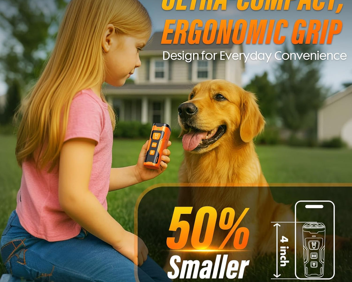 Dog Bark Deterrent Device, 3X Ultrasonic anti Barking, 6 Training Modes 23 FT Range Barks No More Indoors Outdoors Behavior Correct Safe & Humane Rechargeable Compact Bark Control for Dogs
