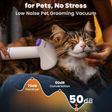 Comfy C1 Cordless Smart Pet Grooming Vacuum with Quiet Operation, Integrated Pet Clipper and Nail Grinder, 2L Dust Cup, and Four Grooming Tools for Effective Shedding and Home Cleaning