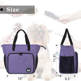 Stylish Purple Professional Pet Grooming Tote - Ultimate Organizer for Shears, Deshedding Tools, Towels, Shampoo & More!