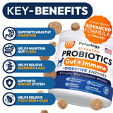 Delicious Probiotic Chews for Dogs - 170 Digestive Enzymes & Prebiotics for Optimal Gut Health!