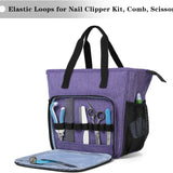 Stylish Purple Professional Pet Grooming Tote - Ultimate Organizer for Shears, Deshedding Tools, Towels, Shampoo & More!