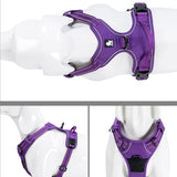 Truelove Adjustable No-Pull Reflective Dog Harness - Comfortable Control Vest in Purple, Size S