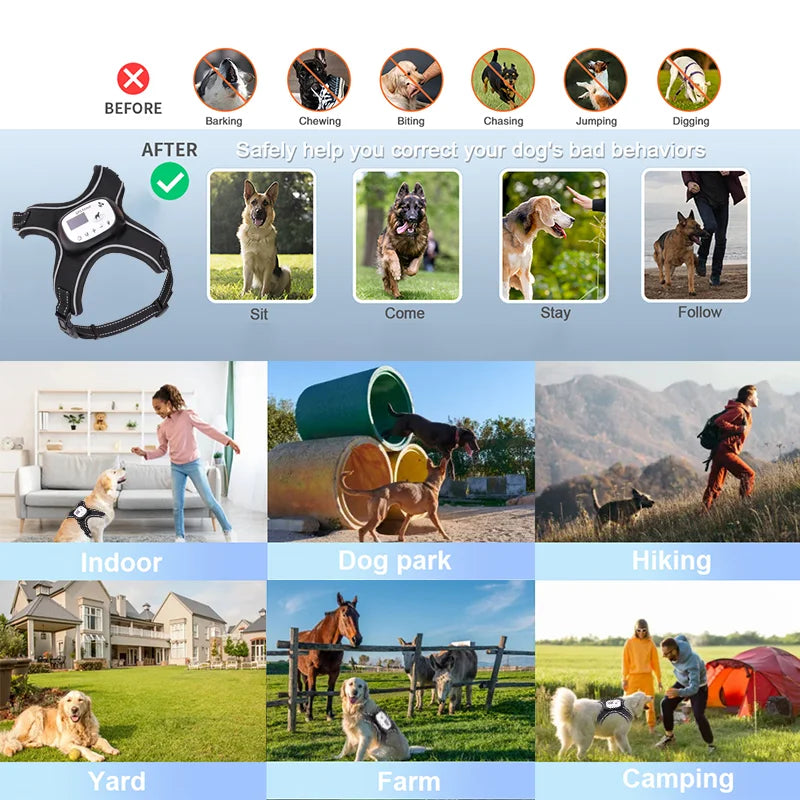 Revolutionary 5000Ft Wireless GPS Electronic Dog Fence with Adjustable Reflective Rechargeable Harness