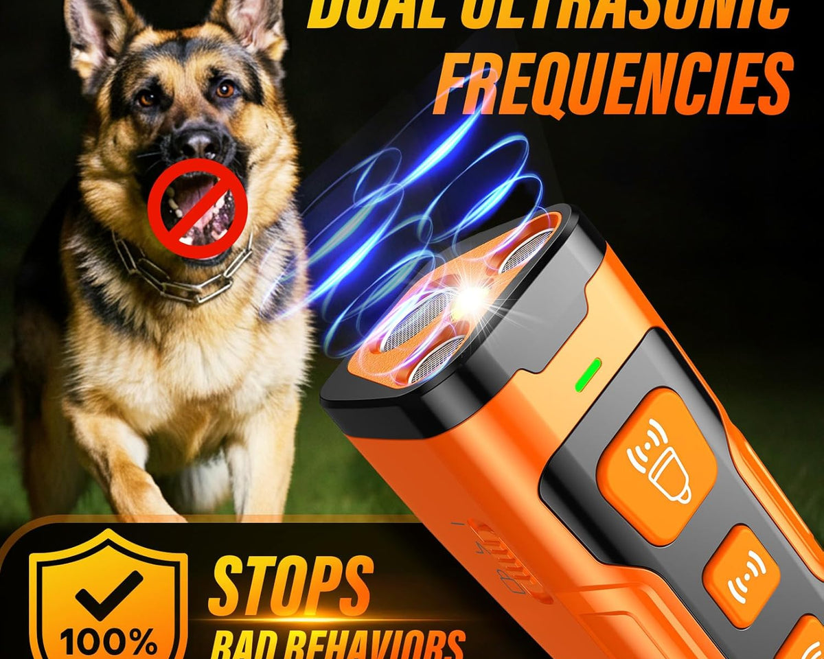 Dog Bark Deterrent Device, 3X Ultrasonic anti Barking, 6 Training Modes 23 FT Range Barks No More Indoors Outdoors Behavior Correct Safe & Humane Rechargeable Compact Bark Control for Dogs