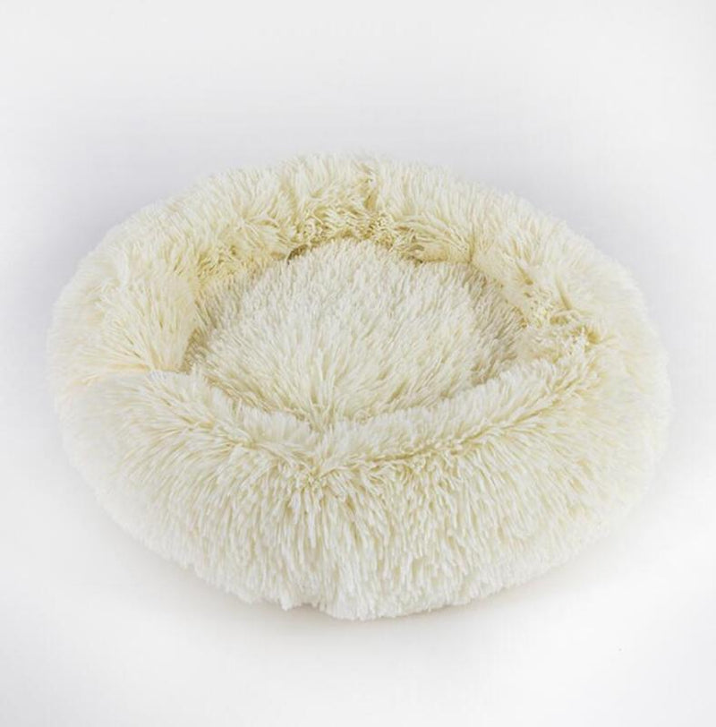 Luxurious Round Plush Pet Beds for Small Dogs and Cats - The Ultimate Cozy Nest for Your Furry Companions