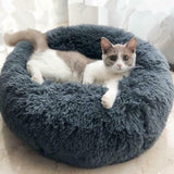 Luxurious Round Plush Pet Beds for Small Dogs and Cats - The Ultimate Cozy Nest for Your Furry Companions