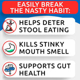 No Poo Treats - Effective Coprophagia Solution for Dogs - Probiotics & Enzymes for Digestive Health & Fresh Breath - Made in USA - 180 Chews