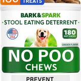No Poo Treats - Effective Coprophagia Solution for Dogs - Probiotics & Enzymes for Digestive Health & Fresh Breath - Made in USA - 180 Chews
