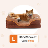 Premium Orthopedic Memory Foam Pet Bed for Small Dogs and Cats - Washable Cover, Non-Slip Base, Waterproof Liner, and Egg Crate Foam for Superior Sleep Comfort