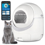 Automatic Self-Cleaning Cat Litter Box with App Control, Odor Elimination, Safety Features, and Includes Garbage Bags (Requires 2.4G Wi-Fi)
