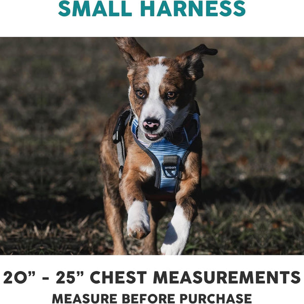 Embark Adventure Reflective No-Pull Dog Harness for Small Breeds - Durable Military-Grade Nylon with Front Clip and Gel-Enhanced Handle