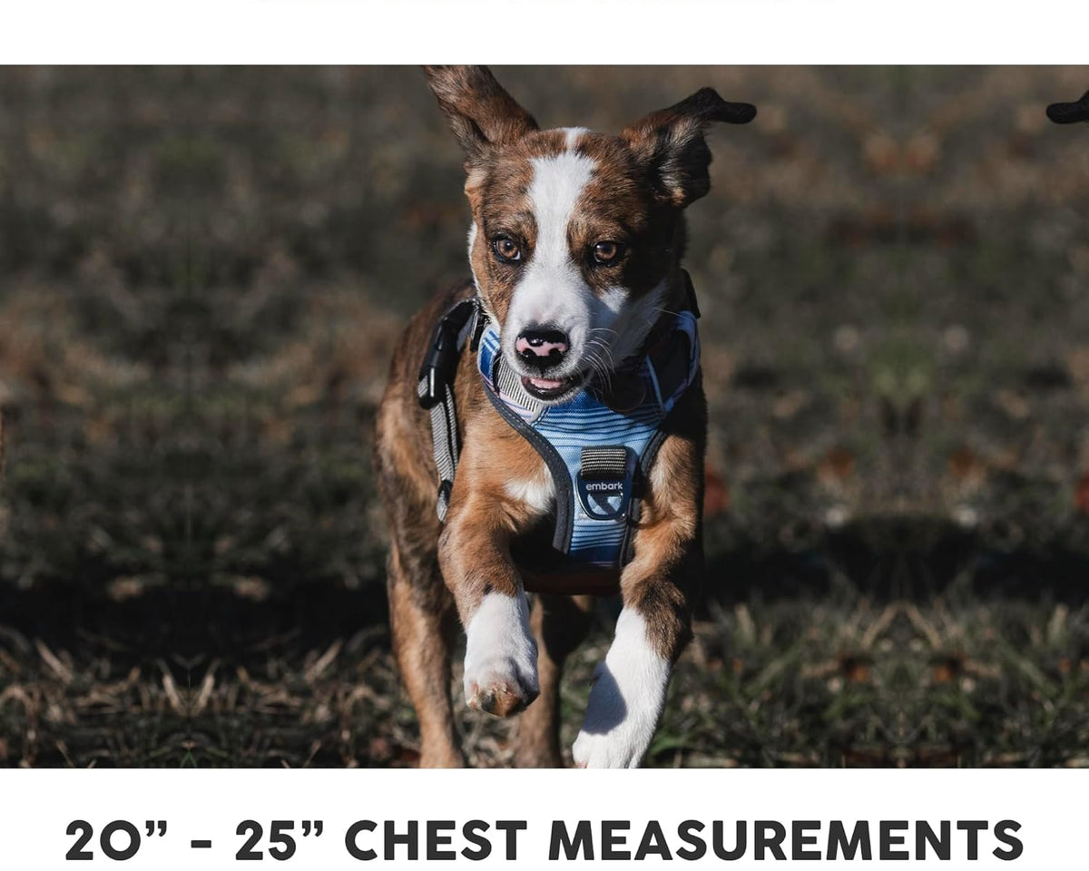 Embark Adventure Reflective No-Pull Dog Harness for Small Breeds - Durable Military-Grade Nylon with Front Clip and Gel-Enhanced Handle