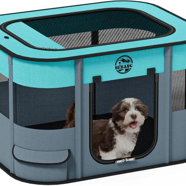 Ultimate Portable Foldable Dog Playpen - Perfect Indoor & Outdoor Puppy Crate Kennel House