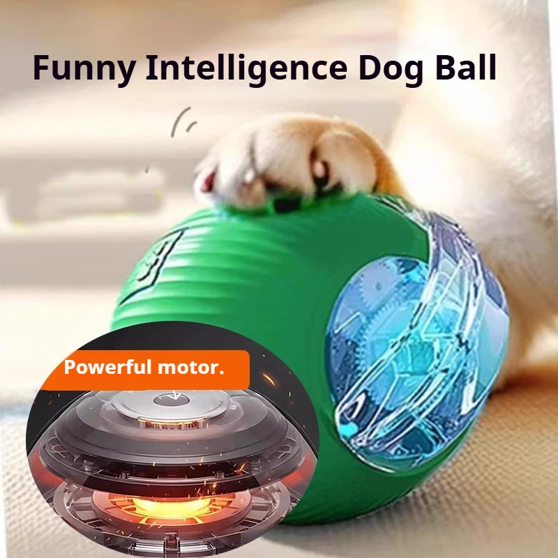 Interactive Automatic Rolling Dog Ball Toy - Rechargeable Smart Toy for Puppies and Dogs