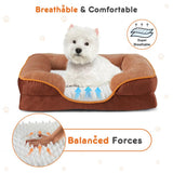 Premium Orthopedic Memory Foam Pet Bed for Small Dogs and Cats - Washable Cover, Non-Slip Base, Waterproof Liner, and Egg Crate Foam for Superior Sleep Comfort