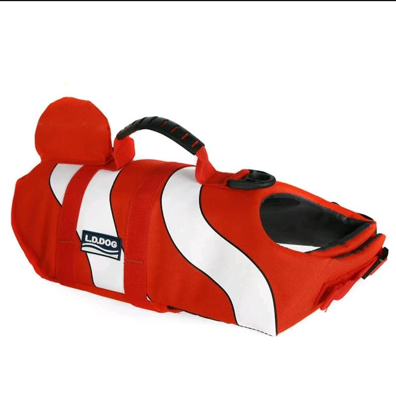 Dog Life Jacket with Rescue Handle - Adjustable Flotation Vest for Small, Medium, and Large Dogs - Ideal for Swimming Pools and Beaches